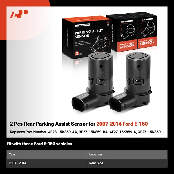 2 Pcs Rear Parking Assist Sensor for 2007-2014 Ford E-150