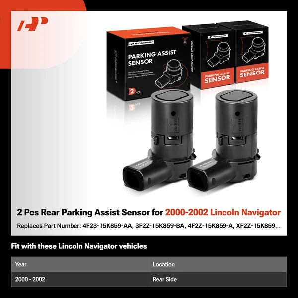 2 Pcs Rear Parking Assist Sensor for 2000-2002 Lincoln Navigator