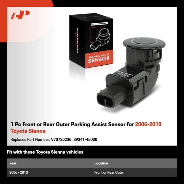 1 Pc Front or Rear Outer Parking Assist Sensor for 2006-2010 Toyota Sienna