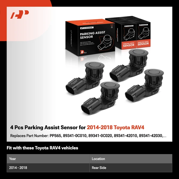 4 Pcs Parking Assist Sensor for 2014-2018 Toyota RAV4