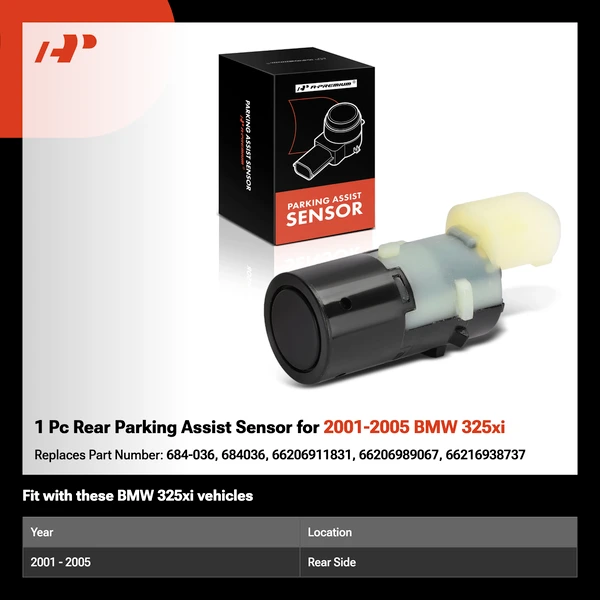 1 Pc Rear Parking Assist Sensor for 2001-2005 BMW 325xi