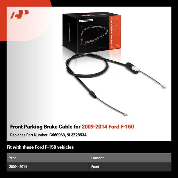 Front Parking Brake Cable for 2009-2014 Ford F-150