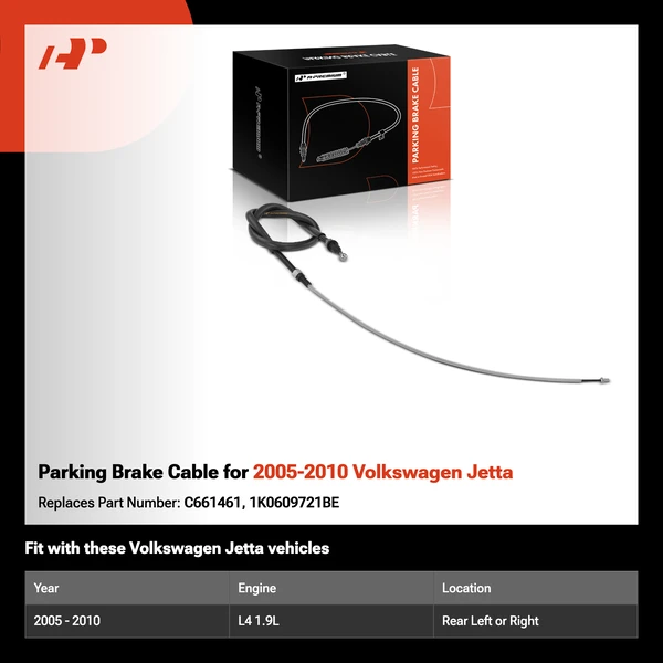 Parking Brake Cable for 2005-2010 Volkswagen Jetta