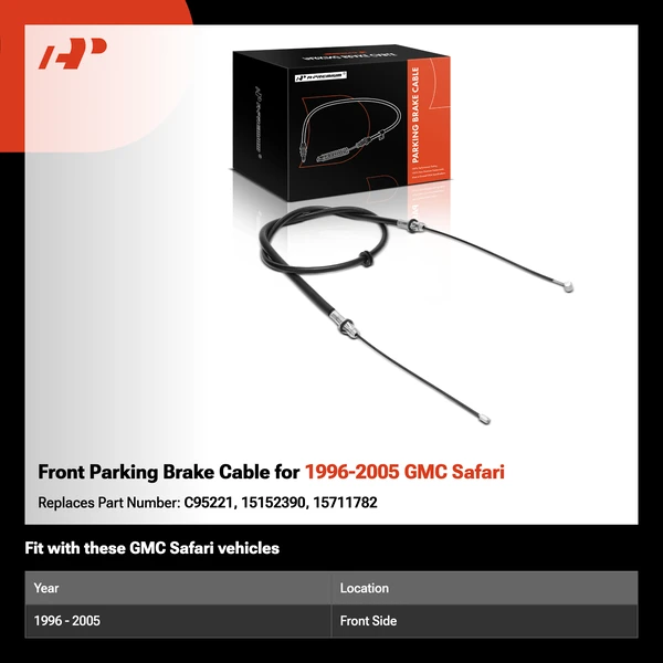 Front Parking Brake Cable for 1996-2005 GMC Safari