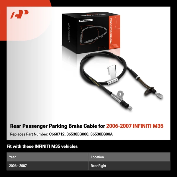 Rear Passenger Parking Brake Cable for 2006-2007 INFINITI M35