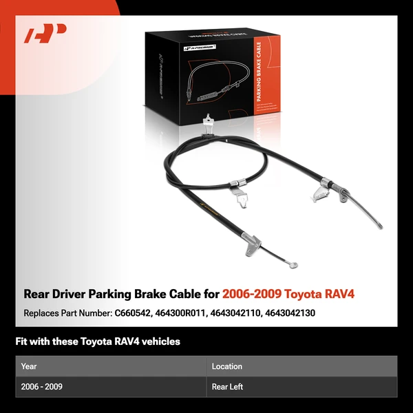 Rear Driver Parking Brake Cable for 2006-2009 Toyota RAV4