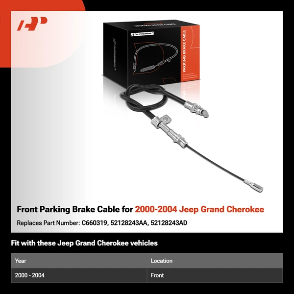 Front Parking Brake Cable for 2000-2004 Jeep Grand Cherokee