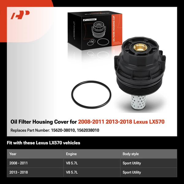 Oil Filter Housing Cover for 2008-2011 2013-2018 Lexus LX570