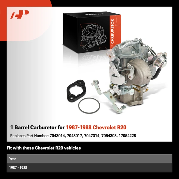 1 Barrel Carburetor for 1987-1988 Chevrolet R20