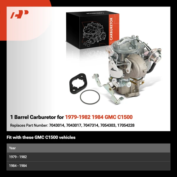1 Barrel Carburetor for 1979-1982 1984 GMC C1500
