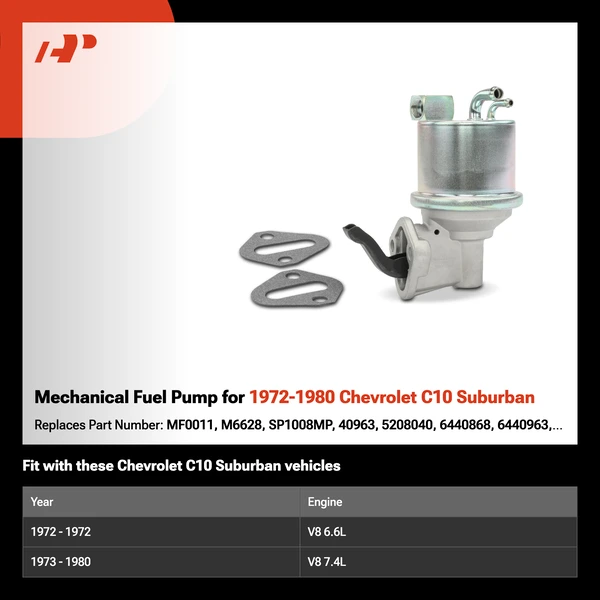 Mechanical Fuel Pump for 1972-1980 Chevrolet C10 Suburban