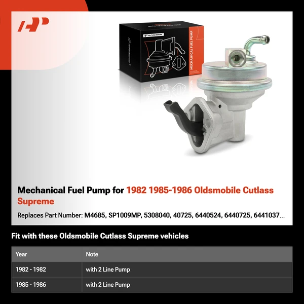 Mechanical Fuel Pump for 1982 1985-1986 Oldsmobile Cutlass Supreme