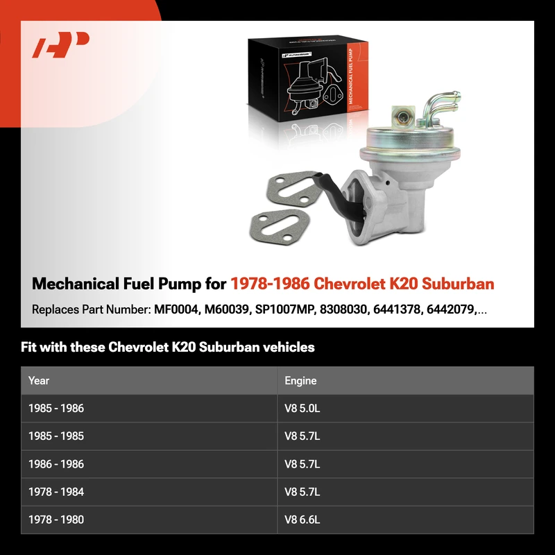 Mechanical Fuel Pump for 1978-1986 Chevrolet K20 Suburban