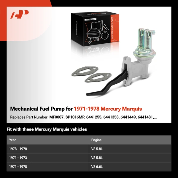 Mechanical Fuel Pump for 1971-1978 Mercury Marquis