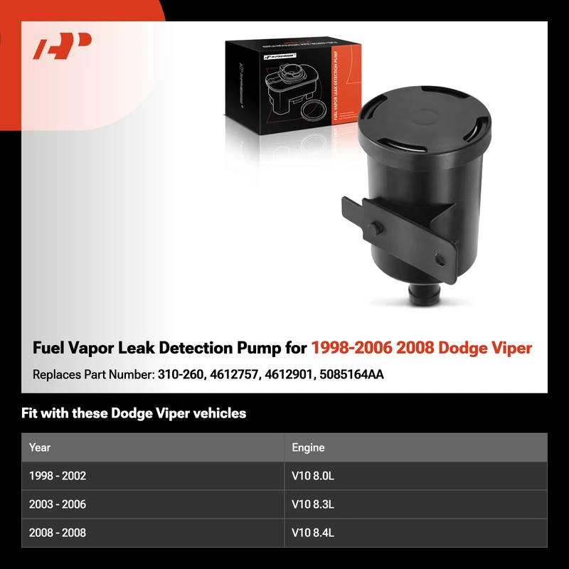 Fuel Vapor Leak Detection Pump for 1998-2006 2008 Dodge Viper