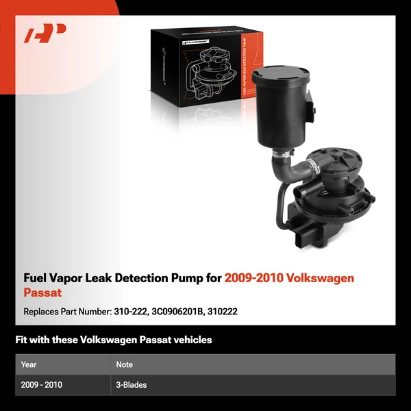 Fuel Vapor Leak Detection Pump for 2009-2010 Volkswagen Passat