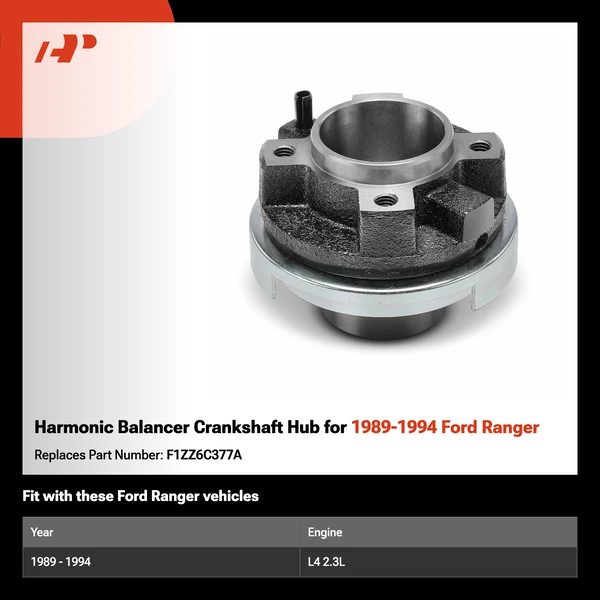 Harmonic Balancer Crankshaft Hub for 1989-1994 Ford Ranger