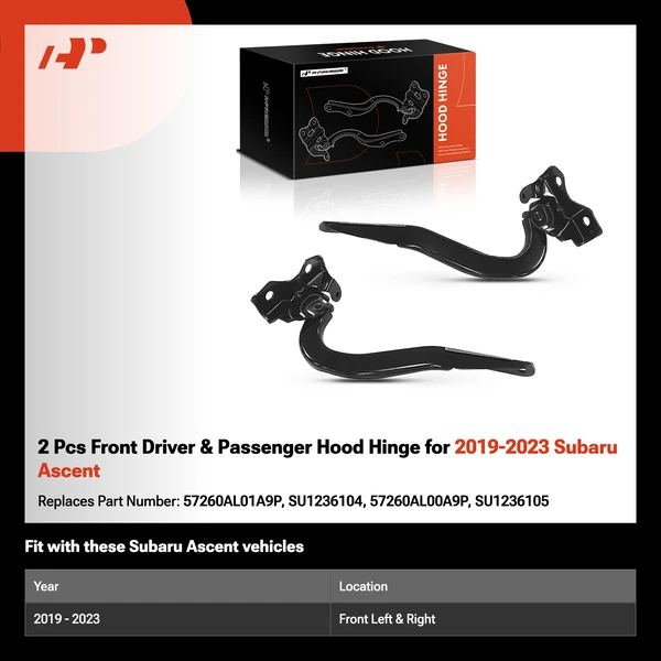 2 Pcs Front Driver & Passenger Hood Hinge for 2019-2023 Subaru Ascent