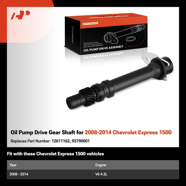 Oil Pump Drive Gear Shaft for 2008-2014 Chevrolet Express 1500