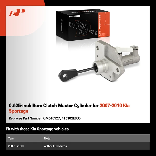 0.625-inch Bore Clutch Master Cylinder for 2007-2010 Kia Sportage