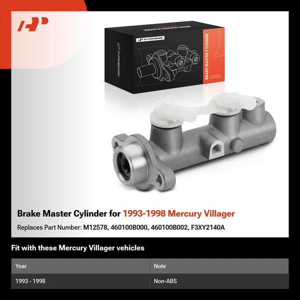 Brake Master Cylinder for 1993-1998 Mercury Villager