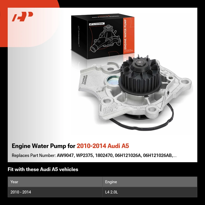 Engine Water Pump for 2010-2014 Audi A5