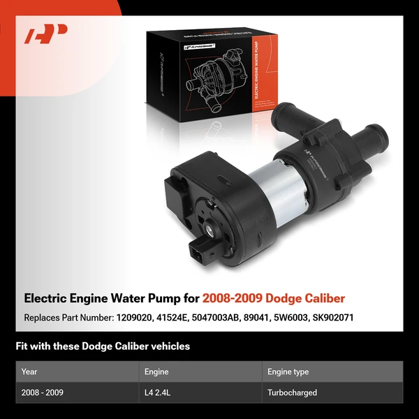 Electric Engine Water Pump for 2008-2009 Dodge Caliber