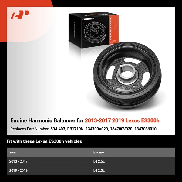 Engine Harmonic Balancer for 2013-2017 2019 Lexus ES300h