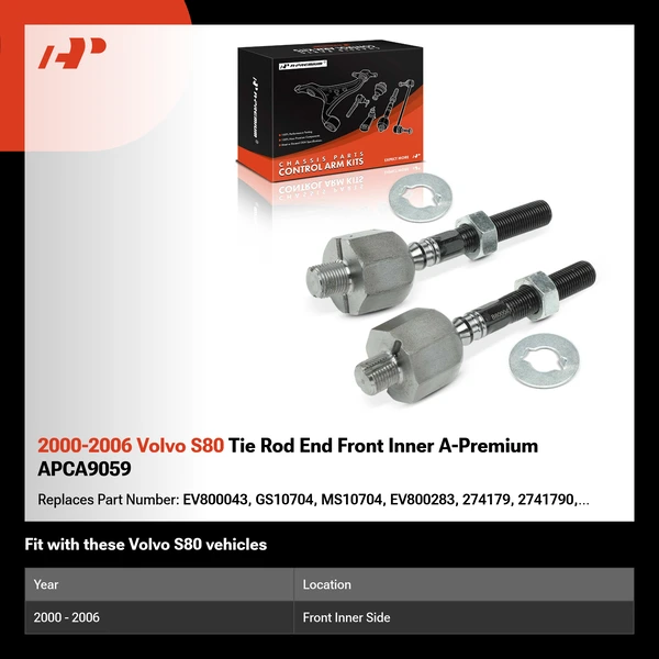 2000-2006 Volvo S80 Tie Rod End Front Inner A-Premium APCA9059