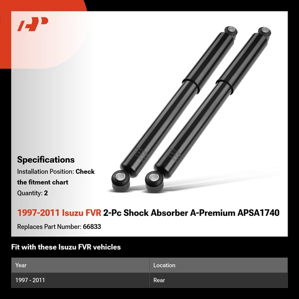 1997-2011 Isuzu FVR 2-Pc Shock Absorber A-Premium APSA1740