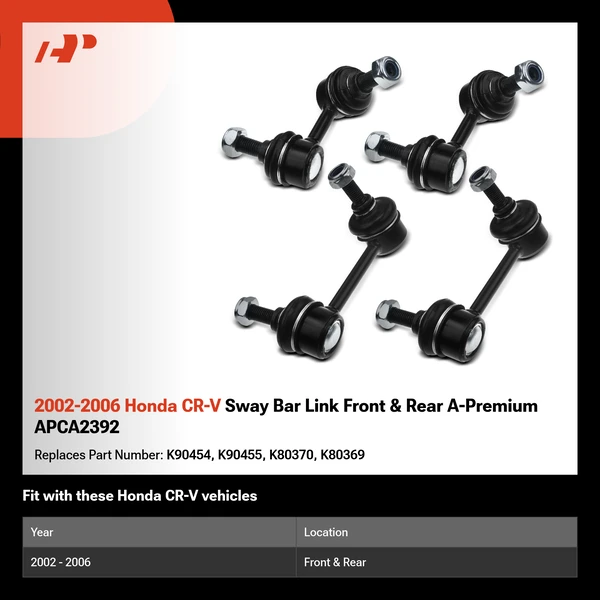 2002-2006 Honda CR-V Sway Bar Link Front & Rear A-Premium APCA2392