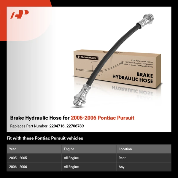 Brake Hydraulic Hose for 2005-2006 Pontiac Pursuit