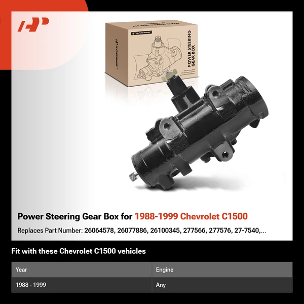 Power Steering Gear Box for 1988-1999 Chevrolet C1500