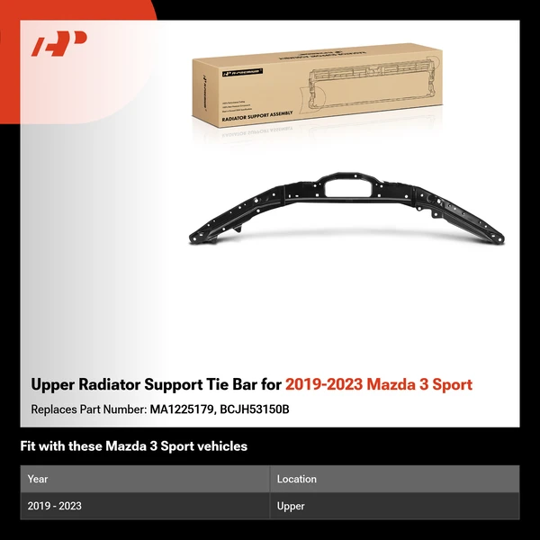 Upper Radiator Support Tie Bar for 2019-2023 Mazda 3 Sport