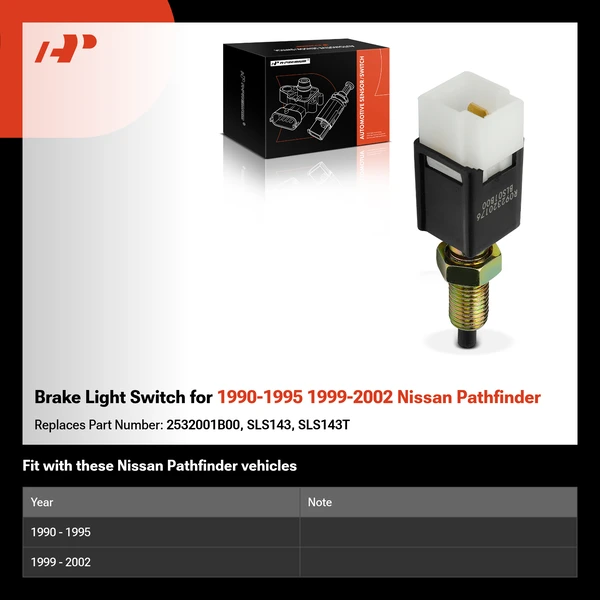 Brake Light Switch for 1990-1995 1999-2002 Nissan Pathfinder