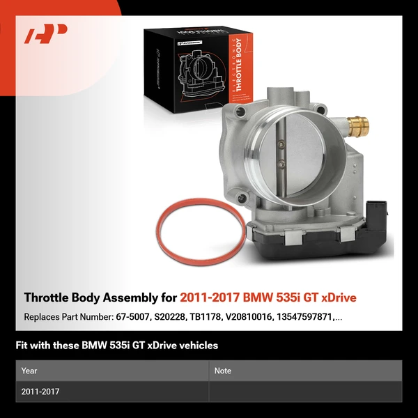 Throttle Body Assembly for 2011-2017 BMW 535i GT xDrive