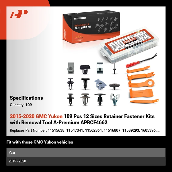 2015-2020 GMC Yukon 109 Pcs A-Premium APRCF4662