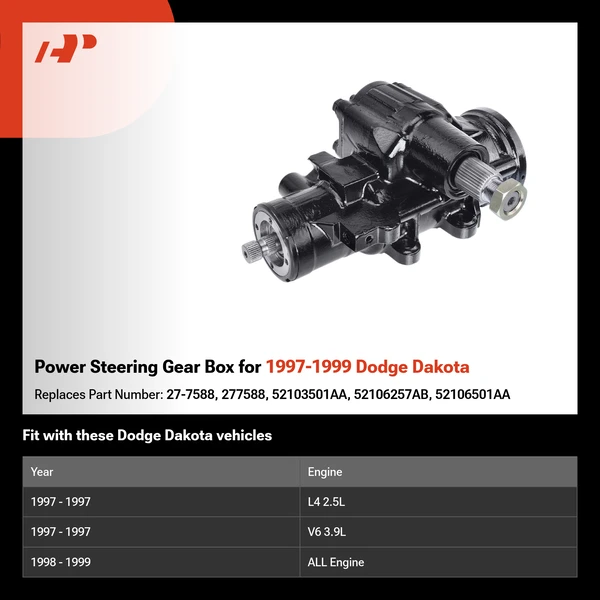 Power Steering Gear Box for 1997-1999 Dodge Dakota