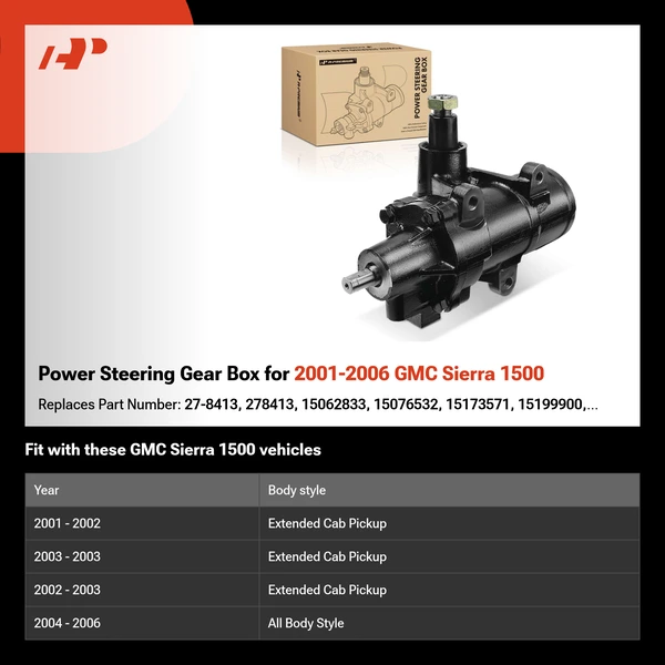 Power Steering Gear Box for 2001-2006 GMC Sierra 1500
