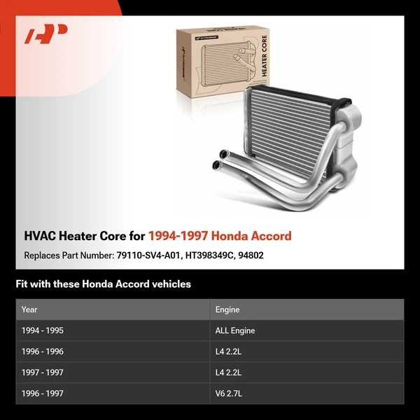 HVAC Heater Core for 1994-1997 Honda Accord