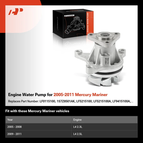 Engine Water Pump for 2005-2011 Mercury Mariner