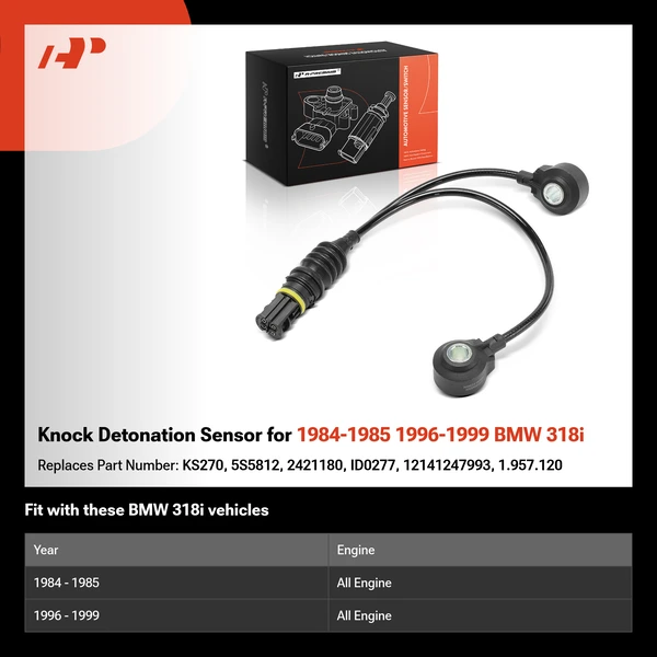 Knock Detonation Sensor for 1984-1985 1996-1999 BMW 318i