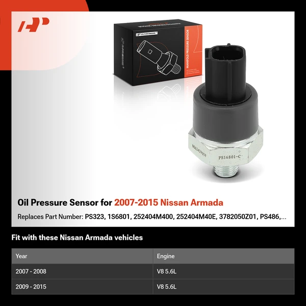 Oil Pressure Sensor for 2007-2015 Nissan Armada
