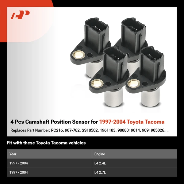 4 Pcs Camshaft Position Sensor for 1997-2004 Toyota Tacoma