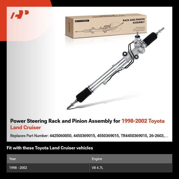 Power Steering Rack and Pinion Assembly for 1998-2002 Toyota Land Cruiser