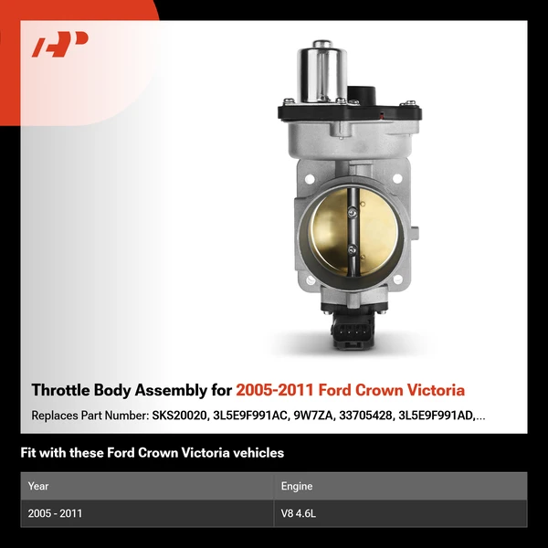 Throttle Body Assembly for 2005-2011 Ford Crown Victoria