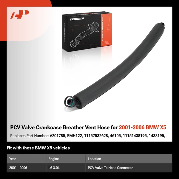 PCV Valve Crankcase Breather Vent Hose for 2001-2006 BMW X5