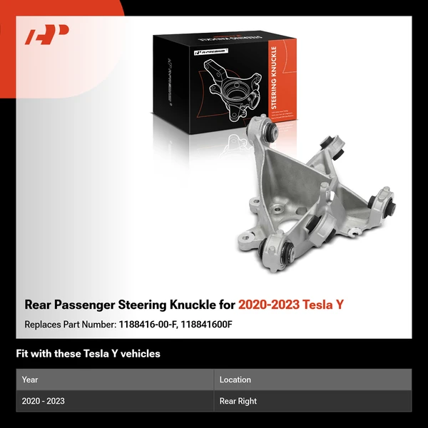 Rear Passenger Steering Knuckle for 2020-2023 Tesla Y
