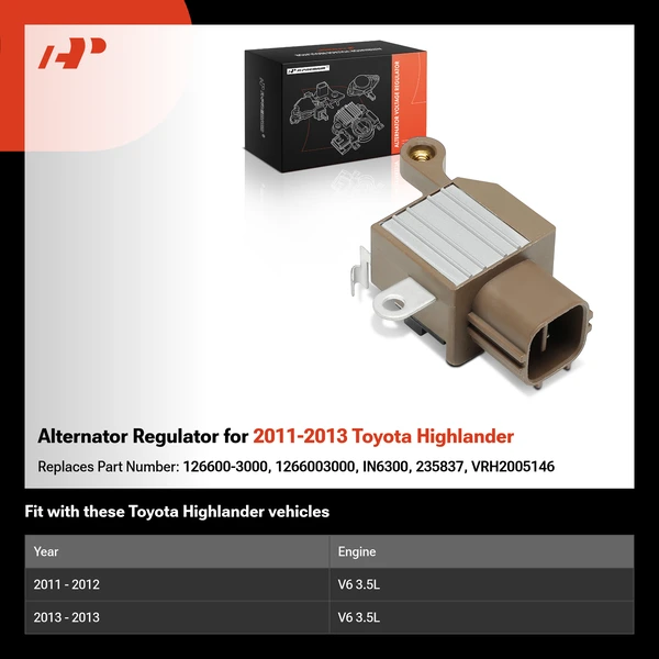 Alternator Regulator for 2011-2013 Toyota Highlander