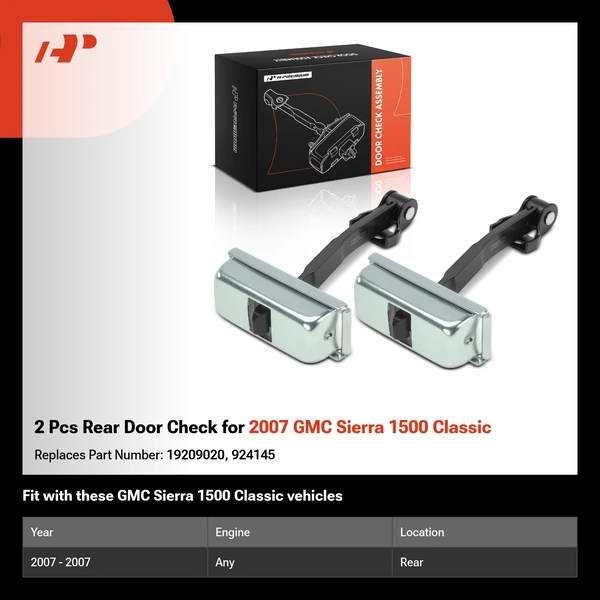 2 Pcs Rear Door Check for 2007 GMC Sierra 1500 Classic